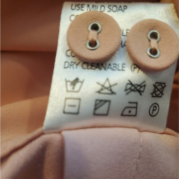 Shona Joy Light Pink Peach Cream Core Knot Draped Dress Sz 4 - Picture 9 of 9